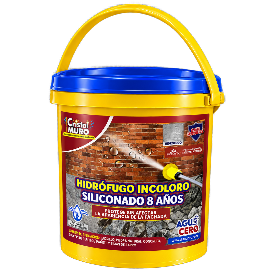 Cristal Muro Hidrófugo Incoloro — balde 9 litros (9.000 ml)