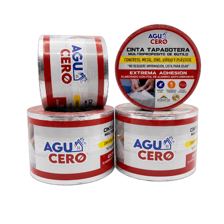 Cinta de Butilo Agua Cero Cinta 10 cm · 2 rollos
