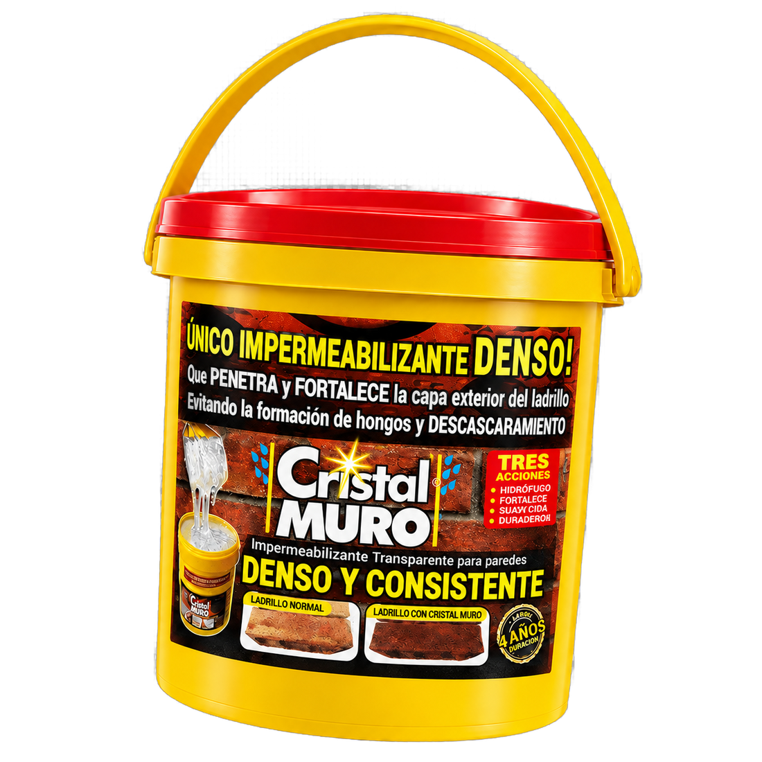 Cristal Muro Tonata Roja — galón (pague 2.000 ml y lleve 4.000 ml)